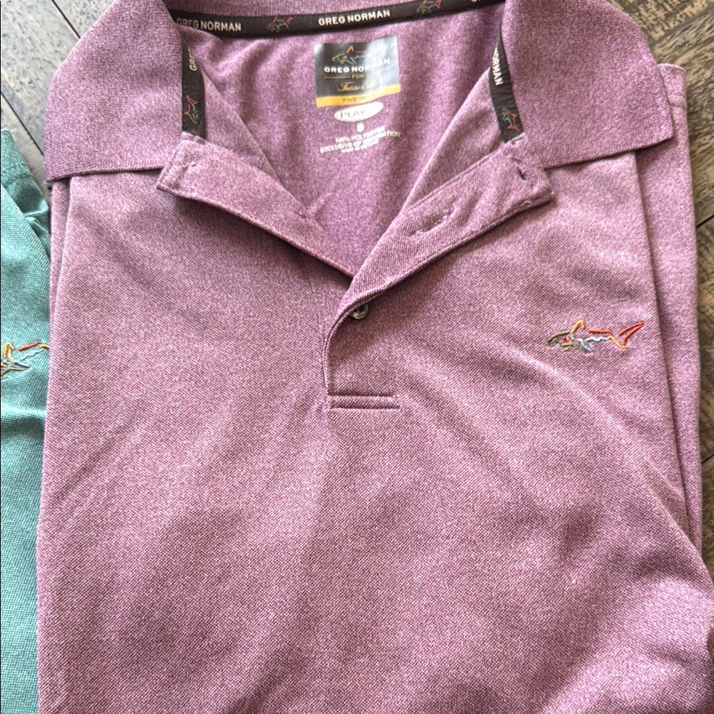 Greg Norman Collection Men's Purple or Teal 
Polo -15 each unit